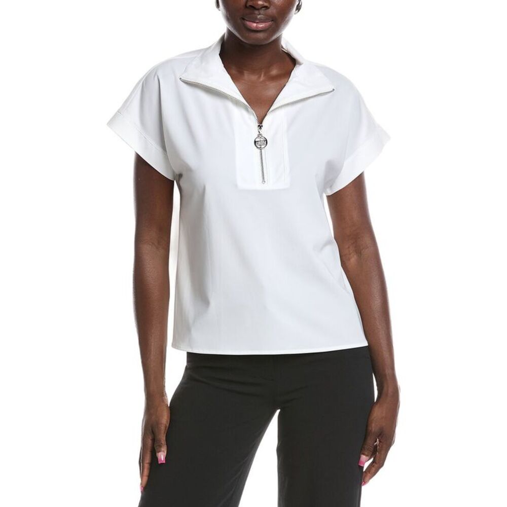 Joseph Ribkoff Womens Quarter Zip Blouse, White